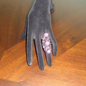 Beautiful purple statement ring- costume jewelry